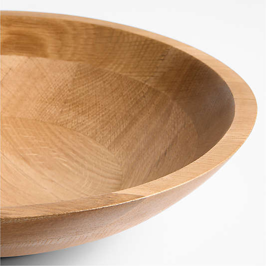 Madeira 12" Oak Wood Salad Serving Bowl