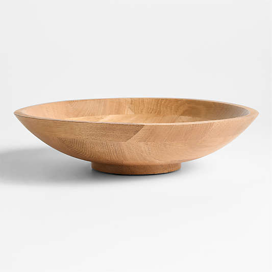 Madeira 12" Oak Wood Salad Serving Bowl