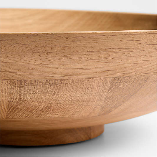 Madeira 14" Oak Wood Salad Serving Bowl