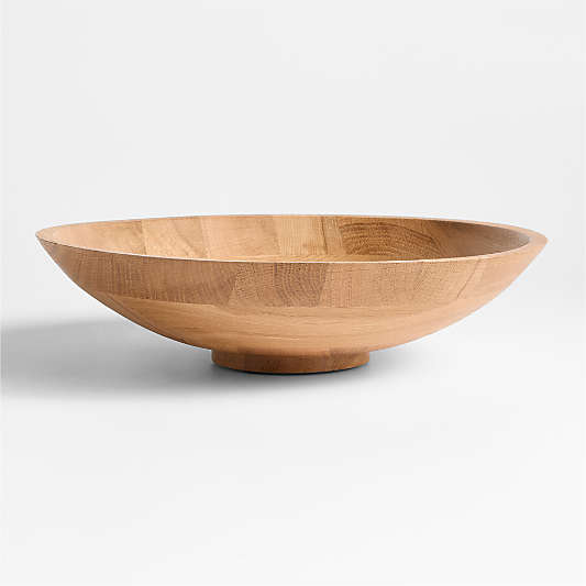 Madeira 14" Oak Wood Salad Serving Bowl