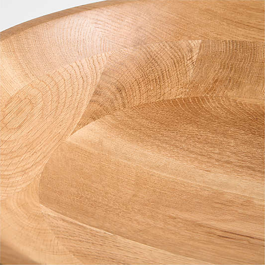 Madeira 17" Oak Wood Salad Serving Bowl