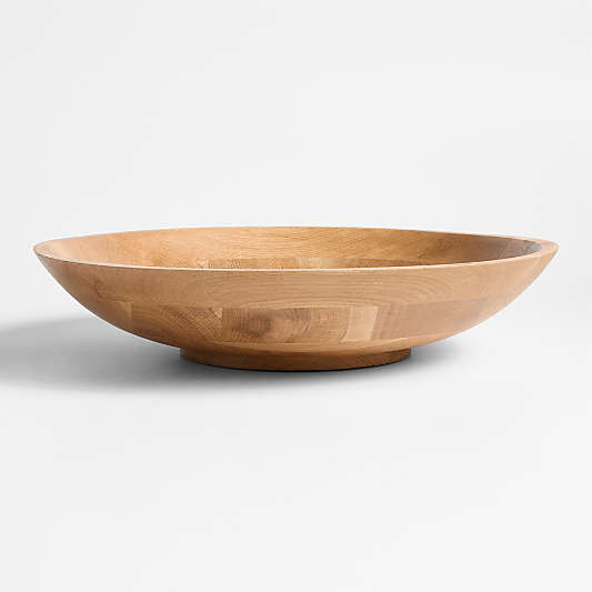 Madeira 17" Oak Wood Salad Serving Bowl