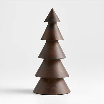 Madeira Walnut Wood Decorative Turned Tree Medium 15"