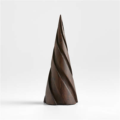 Madeira Walnut Wood Decorative Turned Tree Small 12"