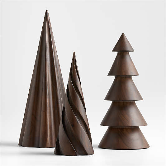Madeira Walnut Wood Decorative Turned Trees