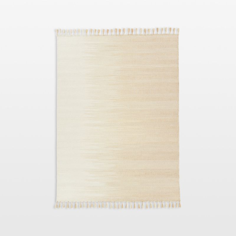 Madison Flatweave Ivory Fringe Rug 8'x10' + Reviews Crate & Barrel