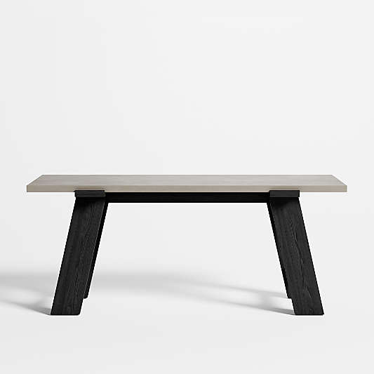Madison 72" Concrete Desk with Ebonized Wood