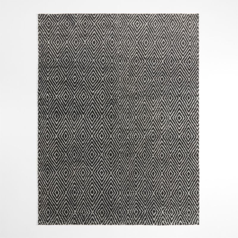 Madrid Wool and Viscose Hand-Knotted Charcoal Grey Area Rug 12'x15' - image 1 of 5