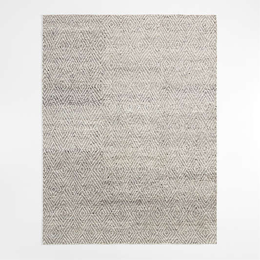 Madrid Wool and Viscose Hand-Knotted Dark Grey Area Rug 12'x15'