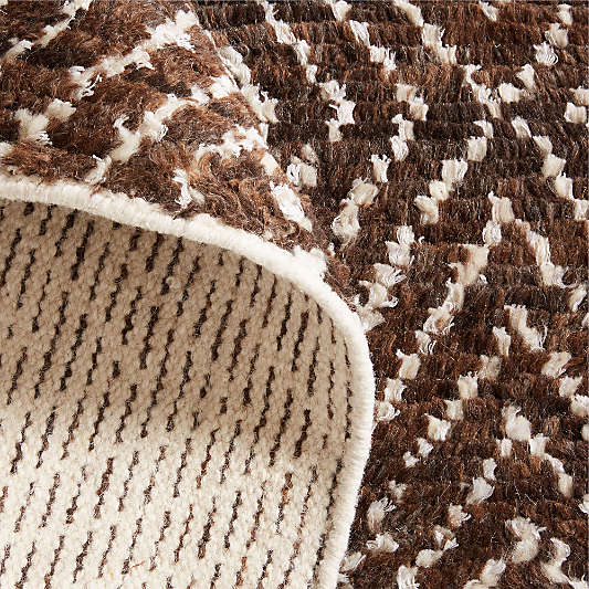 Madrid Wool and Viscose Hand-Knotted Espresso Brown Area Rug
