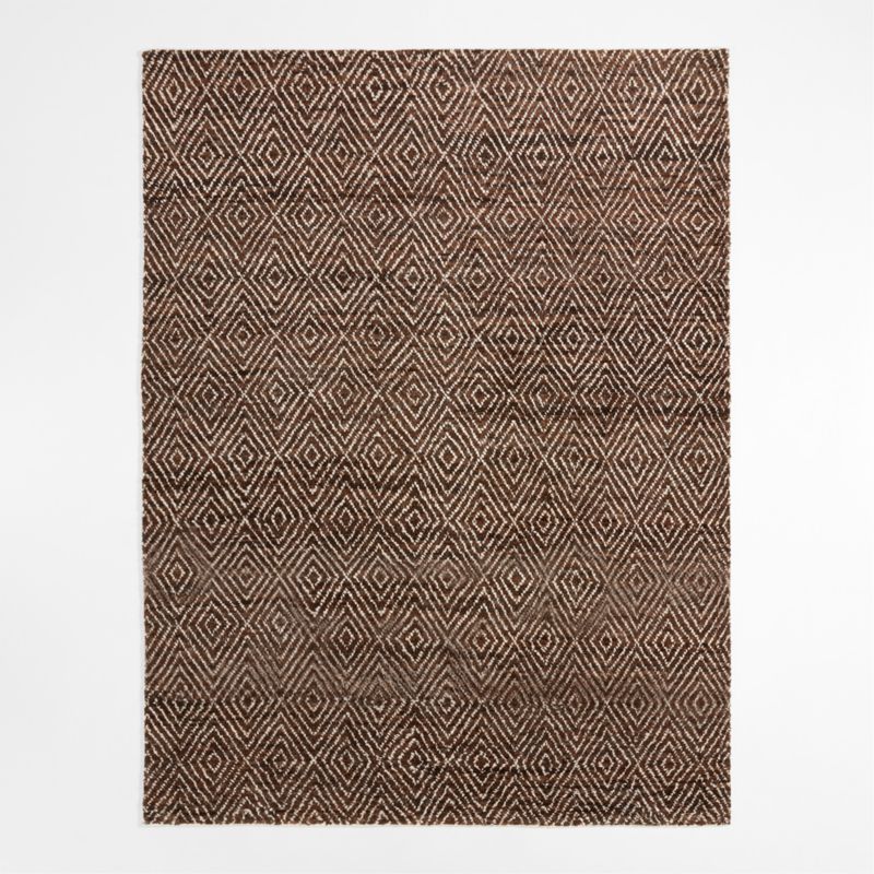 Madrid Wool and Viscose Hand-Knotted Espresso Brown Area Rug 6'x9' - image 1 of 7