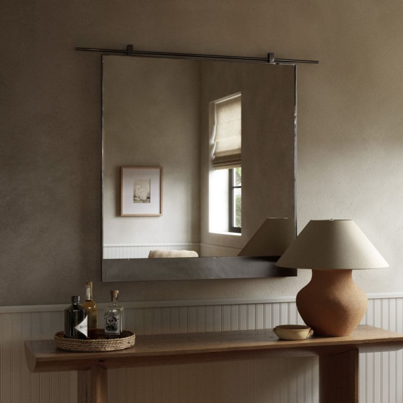 Mael Antique Black Wall Mirror 30" x 34" - image 1 of 3