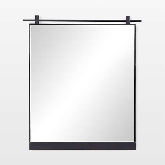Mael Antique Black Wall Mirror 30" x 34"