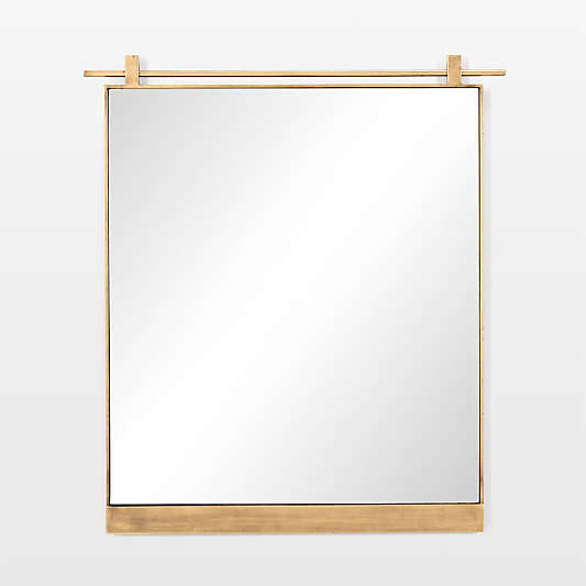 Mael Antique Brass Wall Mirror 30" x 34"