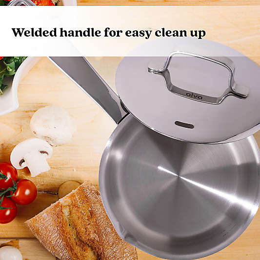 Alva Maestro 1.7-Qt. Stainless Steel Saucepan with Lid