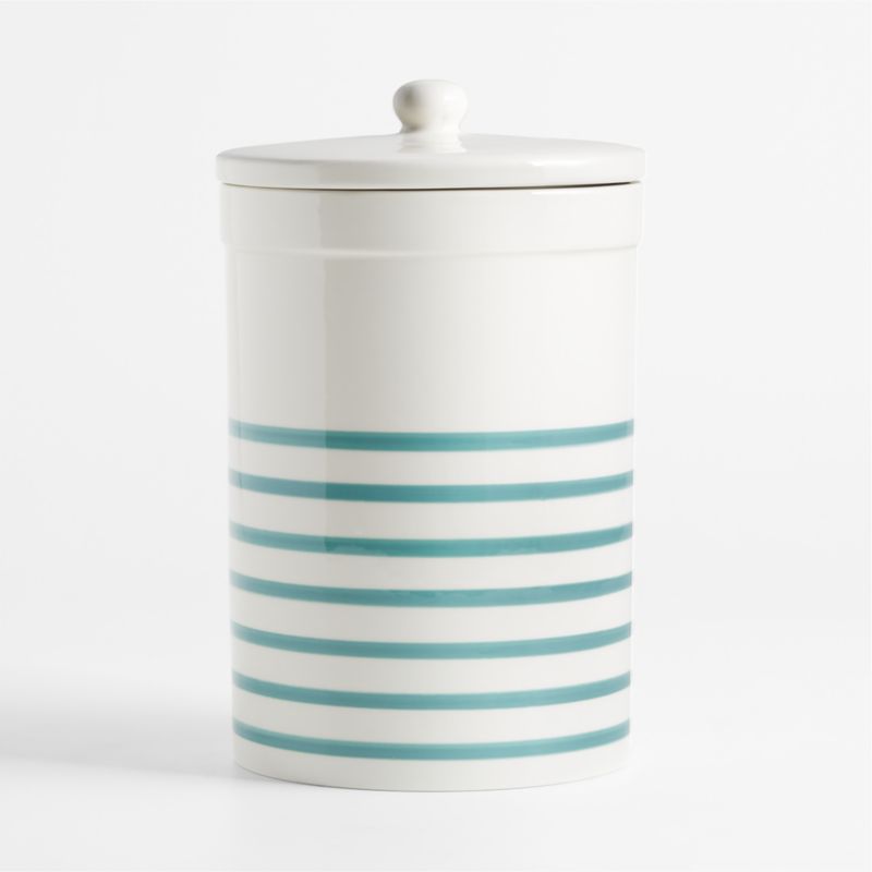 Maeve Striped Extra Large Canister + Reviews | Crate & Barrel