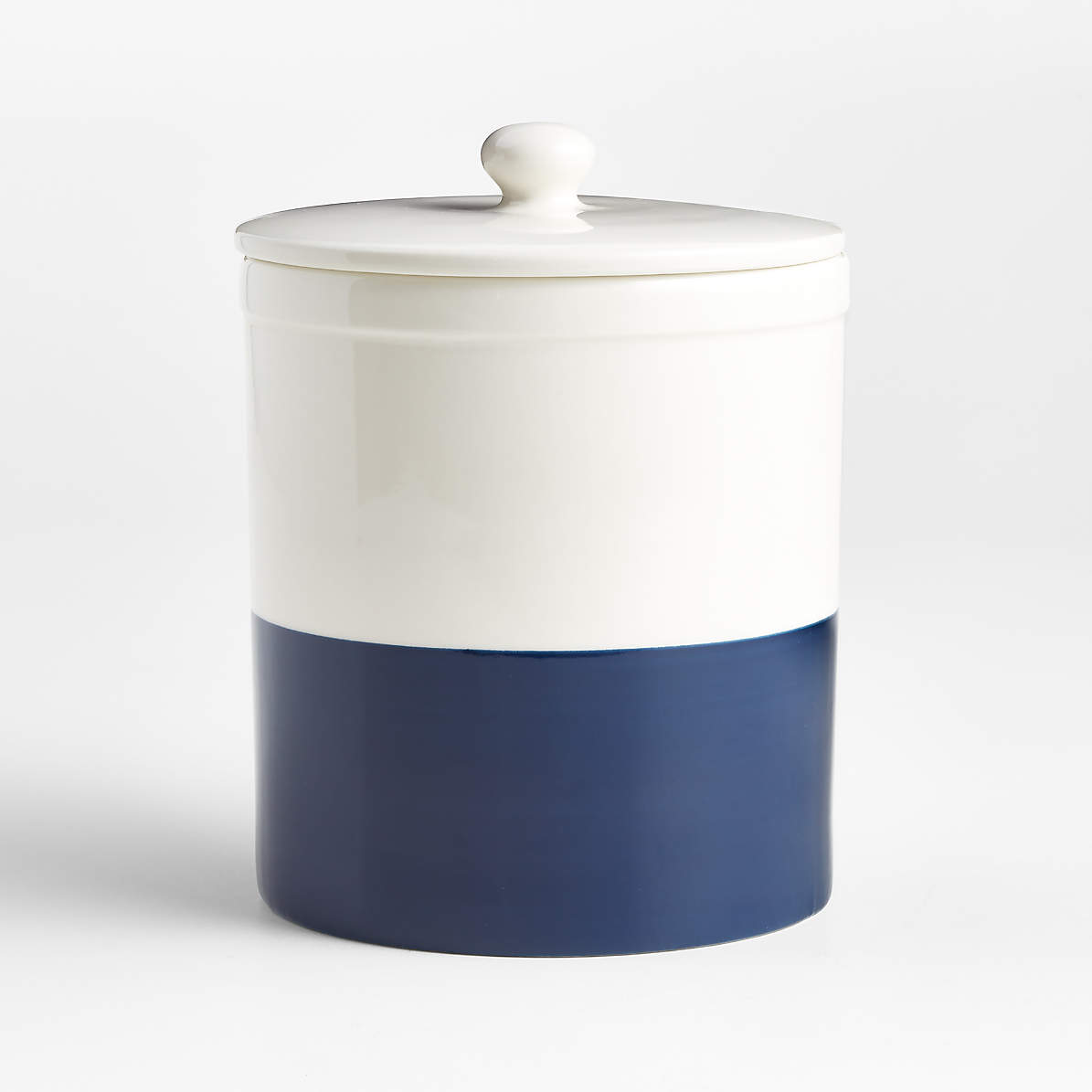 Crate & Barrel Extra-Large Glass Canister with Wood Lid + Reviews