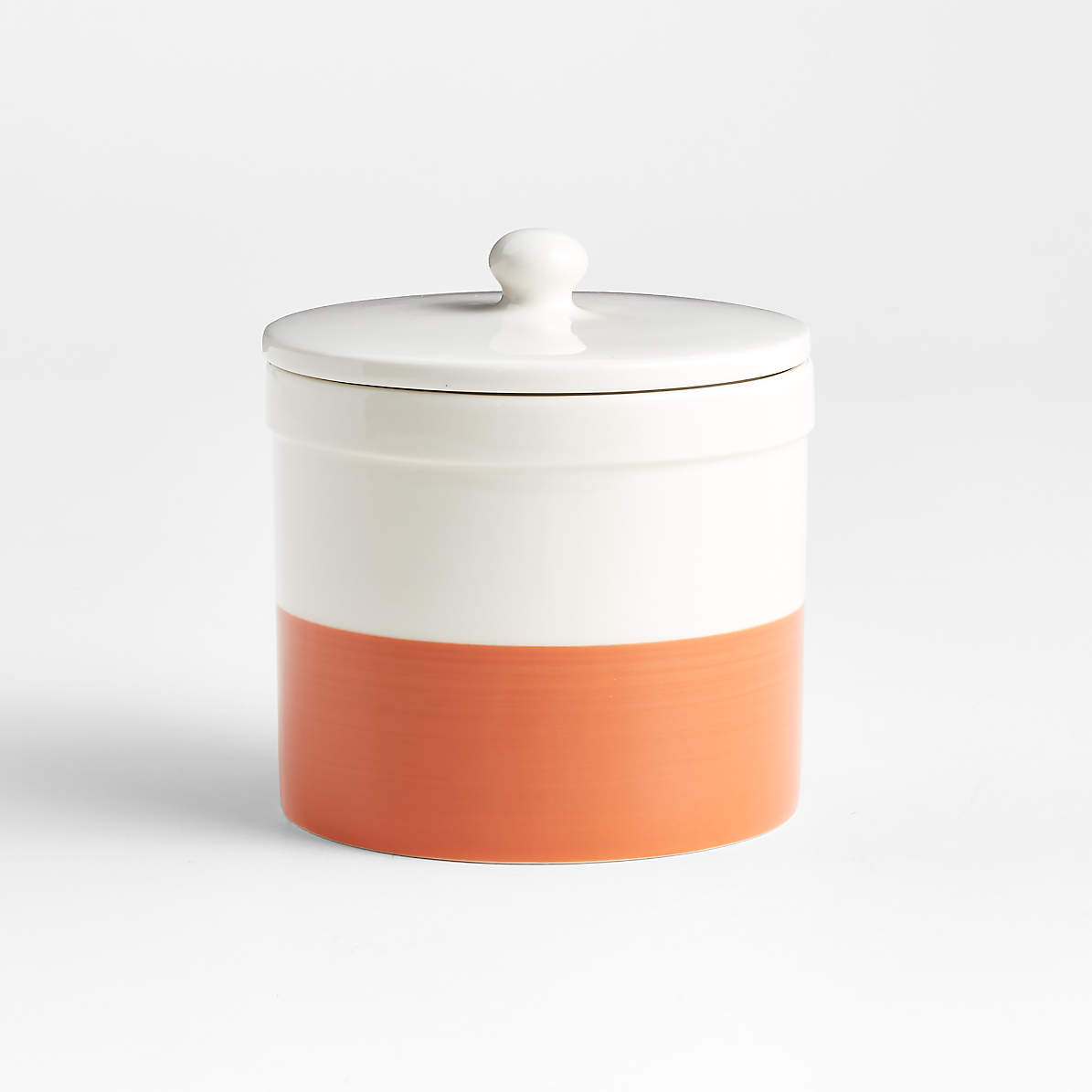 Aspen White Ceramic Canisters with Scoop