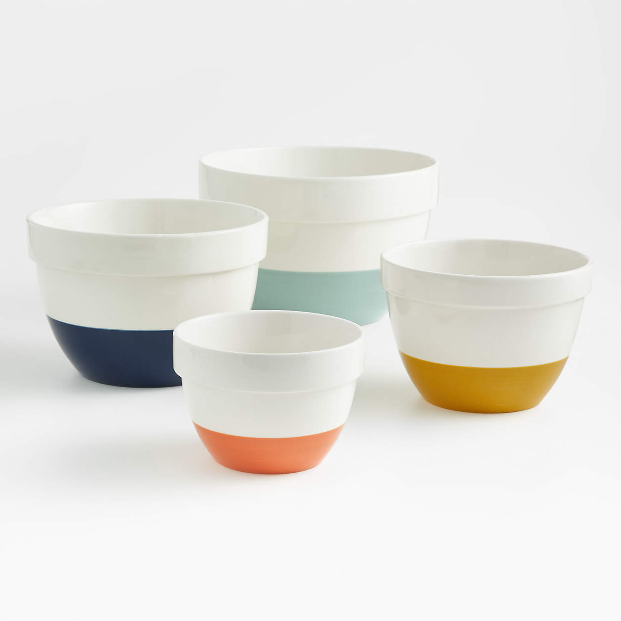 Maeve Dipped Ceramic Mixing Bowls, Set of 4 + Reviews Crate & Barrel