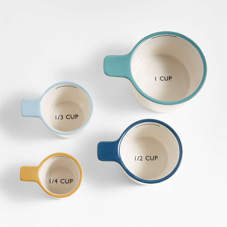 Maeve Multi-Colored Ceramic Measuring Cups | Crate & Barrel