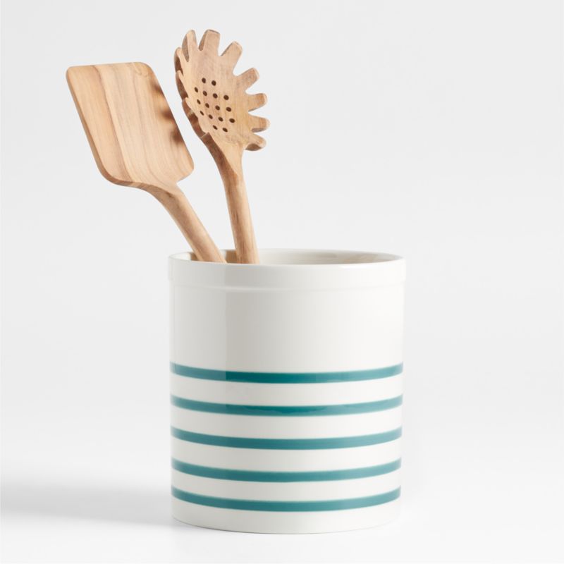 Maeve Striped Utensil Holder