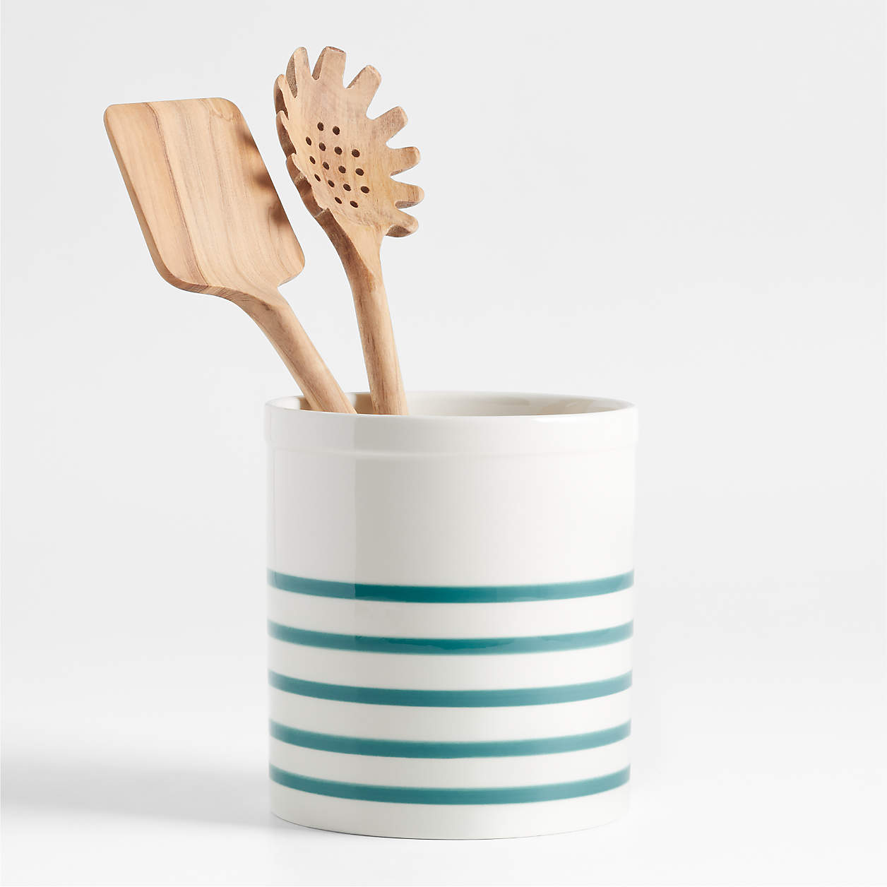 Maeve Striped Utensil Holder + Reviews Crate & Barrel