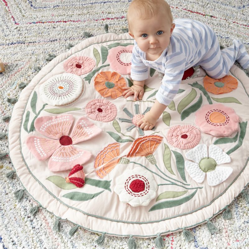 Floral Garden Baby Activity Playmat Tummy Time Toy + Reviews