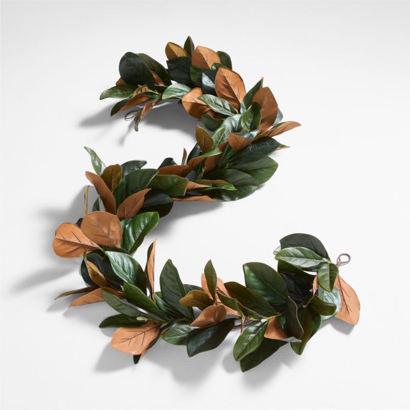 Faux Magnolia Holiday Garland 6' - image 3 of 6