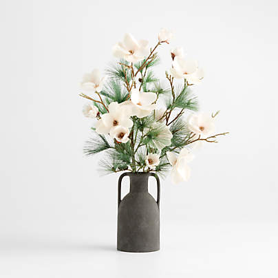 Faux Magnolia Stem and Pine Needle Stem Bundle by Abigail Ahern