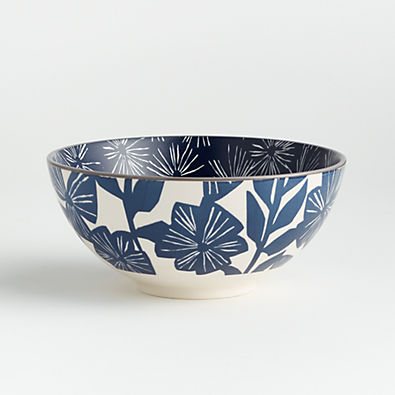 View Mai 7.5" Blue Floral Bowl details