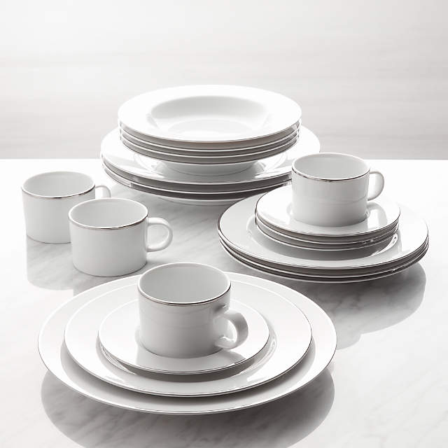 Collection plate. Crate and Barrel посуда. Тарелки create Barrel плоские белый фарфор. Belle Maison Platinum посуда. Тарелки платинум.