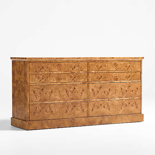 Maison Burl Wood 8-Drawer Storage Credenza