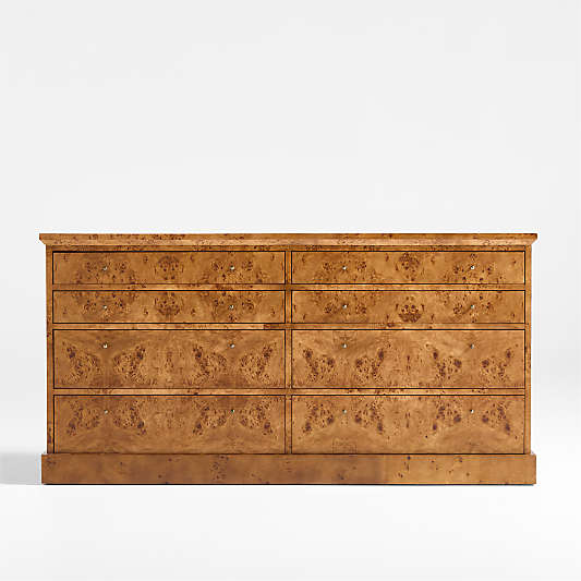 Maison Burl Wood 8-Drawer Storage Credenza