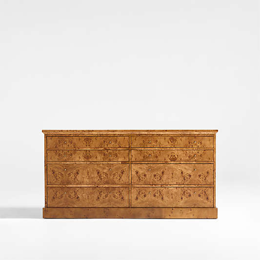 Maison Burl Wood 8-Drawer Storage Credenza