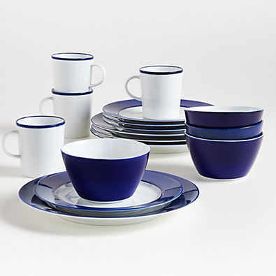 View Maison Cobalt Blue 16-Piece Dinnerware Set details