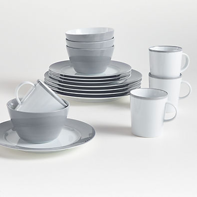 View Maison Grey 16-Piece Dinnerware Set details
