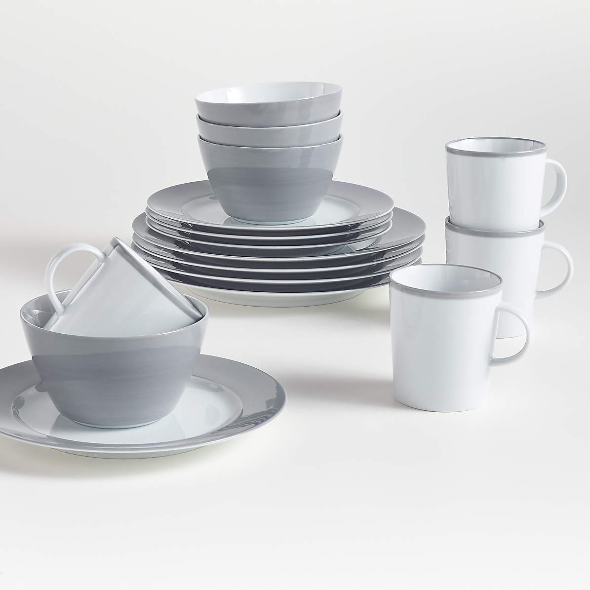 Singer Soup Plates Set New Port Porcelain Plates Tableware 6 pieces 