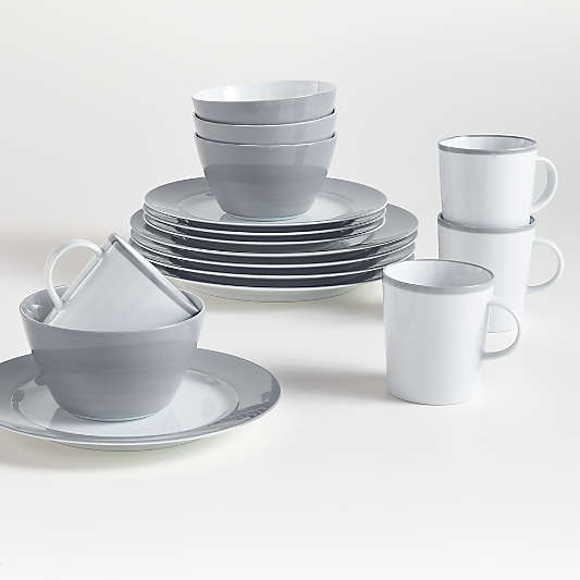 Maison Grey 16-Piece Dinnerware Set