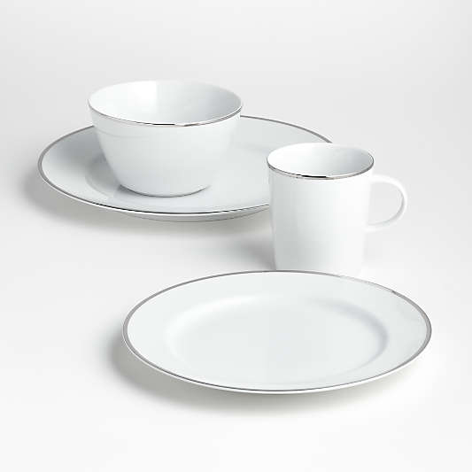 Maison Platinum Rim 4-Piece Place Setting