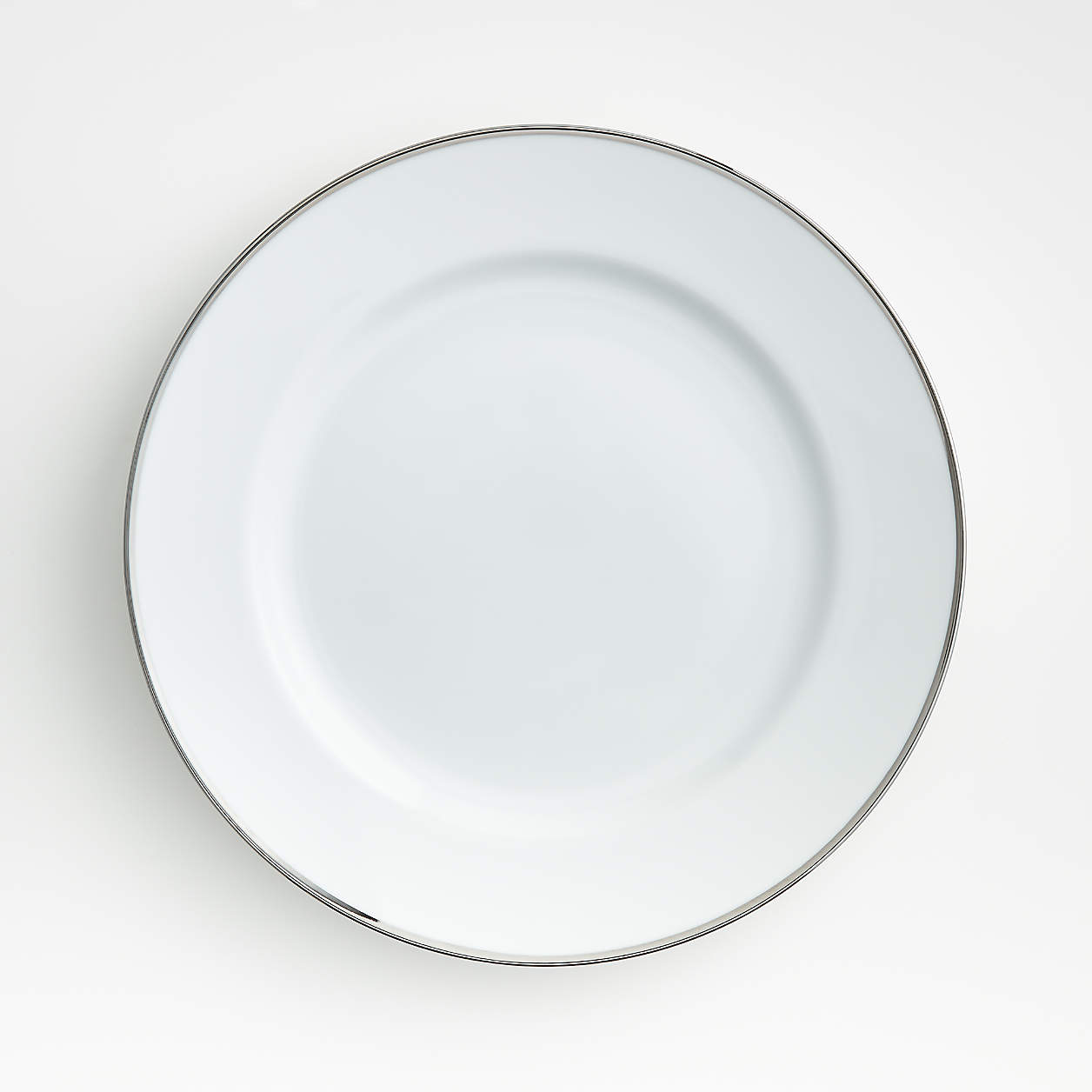 Maison Platinum Rim Dinner Plate + Reviews Crate & Barrel