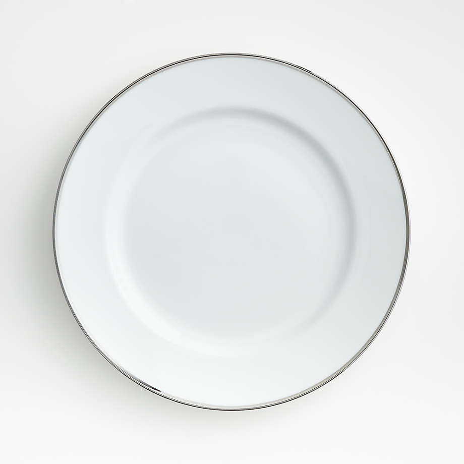 Silver rim sale dinner plates