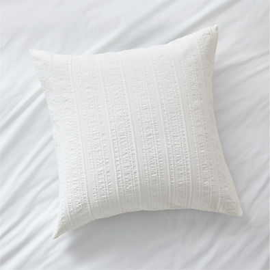 View Organic Cotton White Textured Euro Sham details