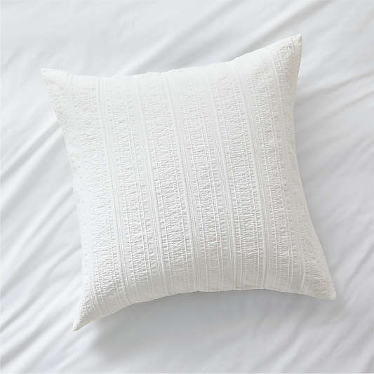 Organic Cotton White Textured Euro Sham