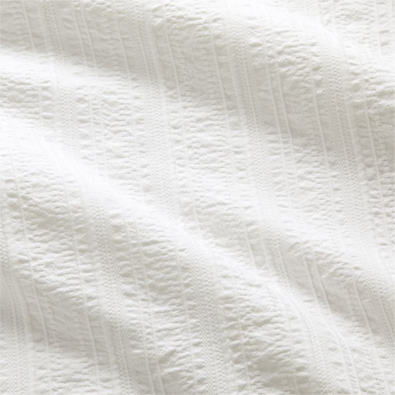 Organic Cotton White Textured Duvet Cover - image 4 of 7