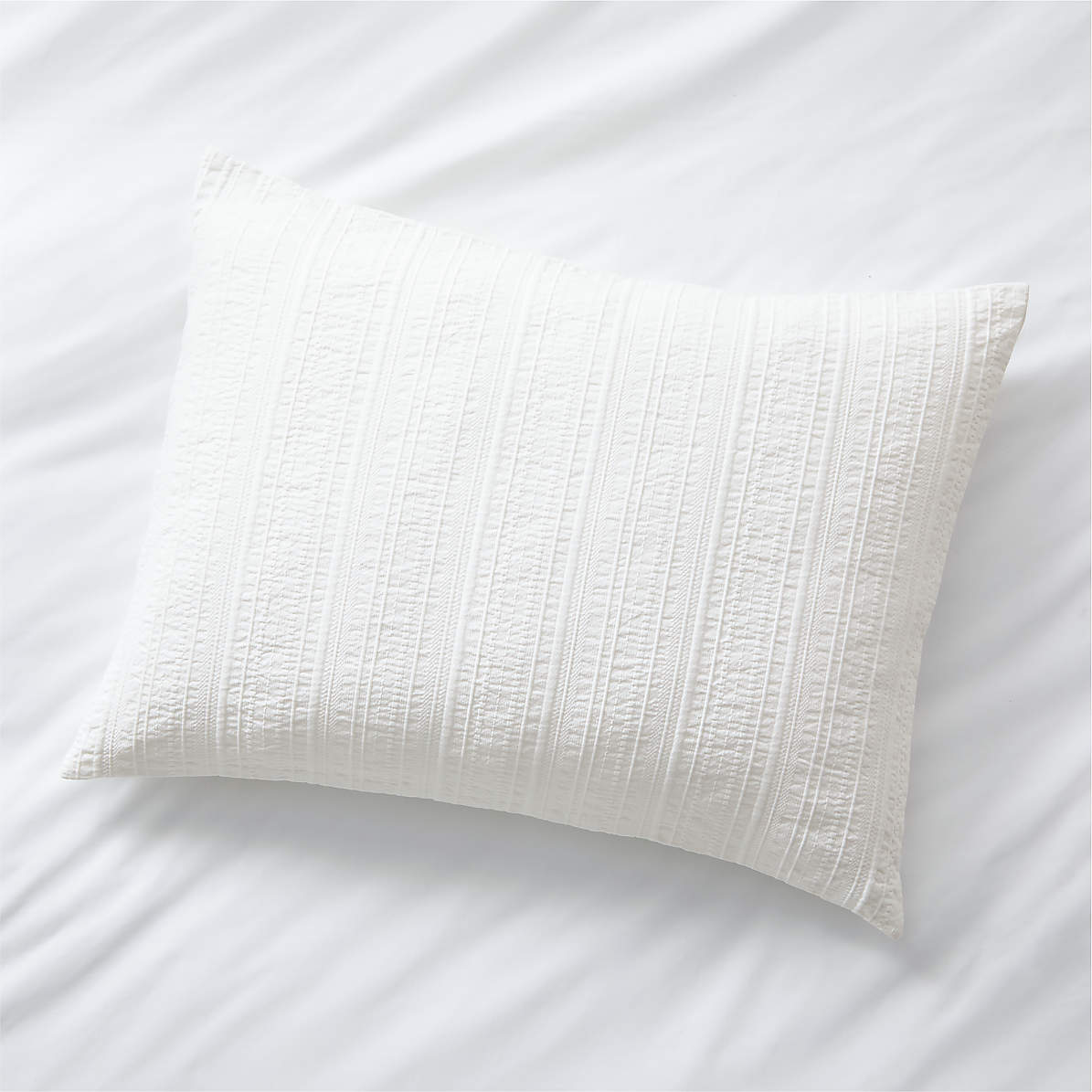 white textured pillows