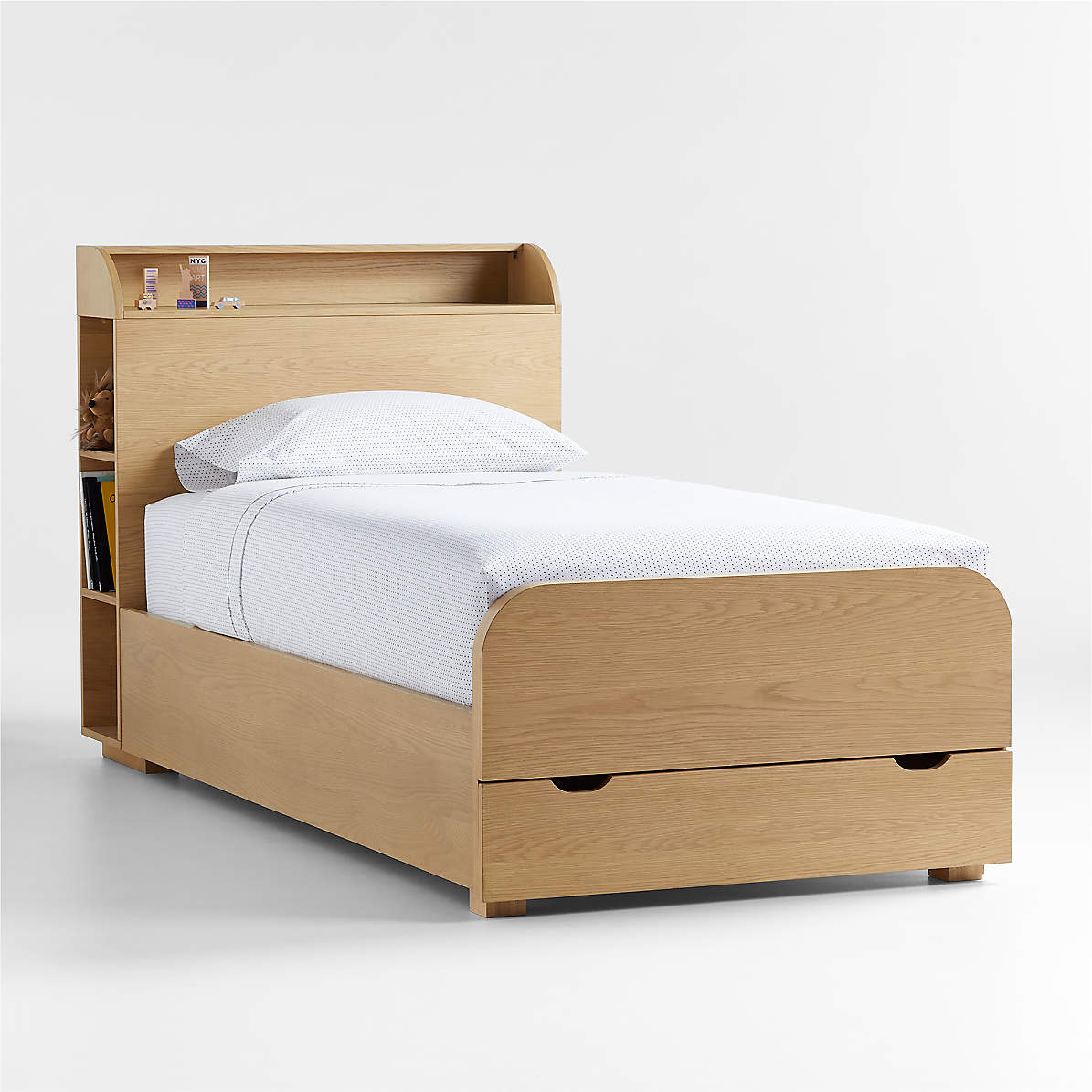 Kids bed frame clearance with storage