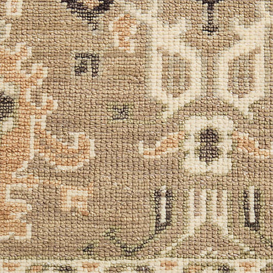 Maldives Wool Traditional Hand-Knotted Earth Rug Swatch 12"x18"