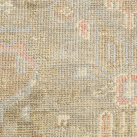 Maldives Wool Traditional Hand-Knotted Garden Rug Swatch 12"x18"