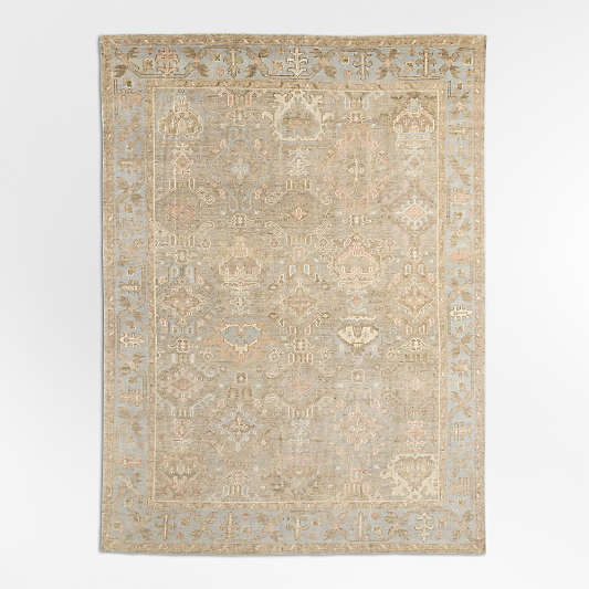 Maldives Wool Traditional Hand-Knotted Garden Area Rug 6'x9'