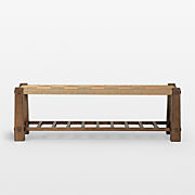 Batten 16" White Oak Wood Bath Wall Shelf